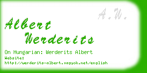 albert werderits business card